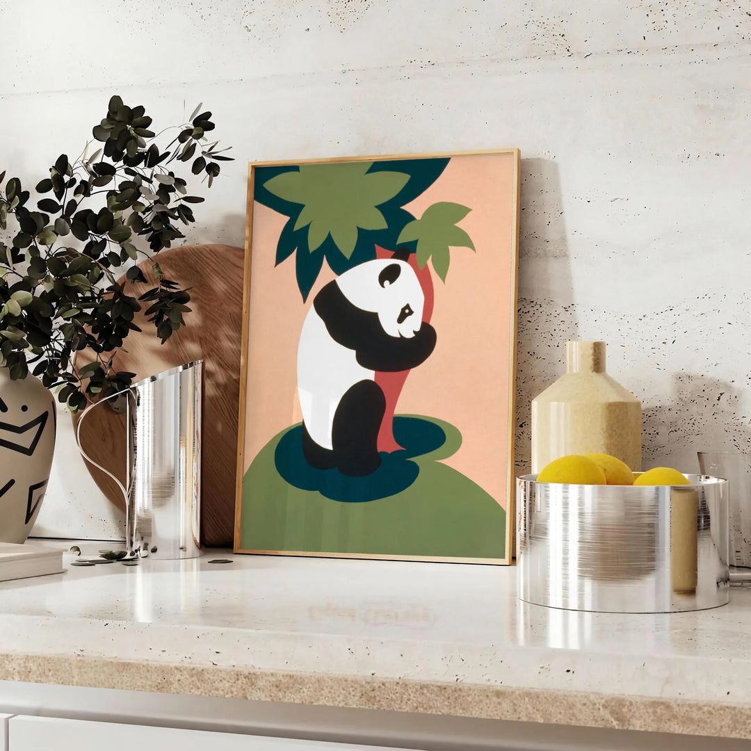 Panda Wildlife Print Travel Poster High Quality Frame Premium Print Home Decor Color