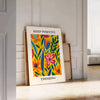 space stunning papier découpé poster vibrant orange white wall art thoughtful gift captivating artwork sophisticated touch room sizes A4 cm A0