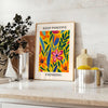 space stunning papier découpé poster vibrant orange white wall art thoughtful gift captivating artwork sophisticated touch room sizes A4 cm A0