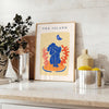 vibrant papier découpé poster bold orange blue hues captivating wall art perfect gift dynamic touch space decor unique artwork available
