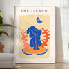 vibrant papier découpé poster bold orange blue hues captivating wall art perfect gift dynamic touch space decor unique artwork available