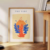 affiche Papier Découpés un vibrant mélange orange bleu espace cadeau unique poster artistique disponible encadrement