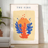 affiche Papier Découpés un vibrant mélange orange bleu espace cadeau unique poster artistique disponible encadrement
