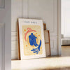space papier découpés poster dynamic gray orange hues wall art unique gift artwork stylish touch room sizes A4 cm A0 splash color today