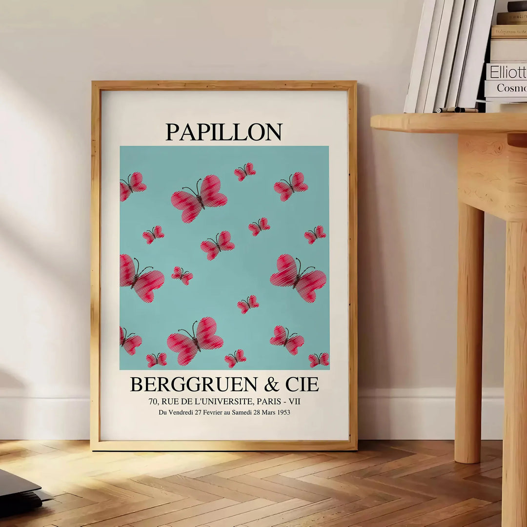 Papillon Maximalist Poster Travel Poster High Quality Frame Premium Print Home Decor Color