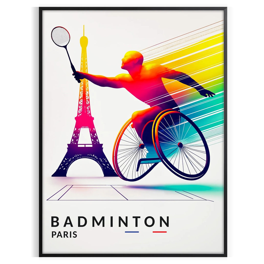 Para Badminton Paris Poster Travel Poster High Quality Frame Premium Print Home Decor Color