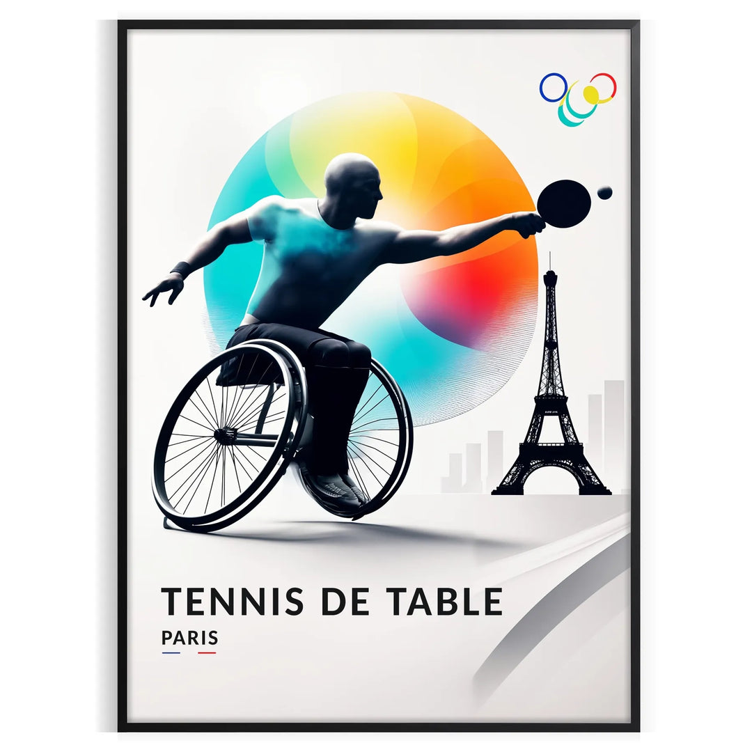 Para Tennis De Table Paris Poster Travel Poster High Quality Frame Premium Print Home Decor Color