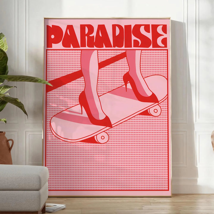 Paradise Trendy Poster Travel Poster High Quality Frame Premium Print Home Decor Color