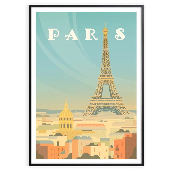 Affiche de voyage imprimée Paris