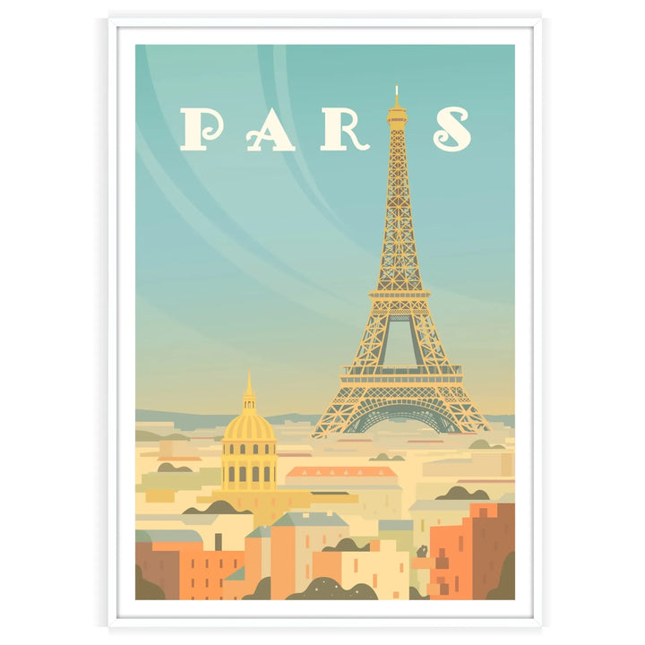 Affiche de voyage imprimée Paris