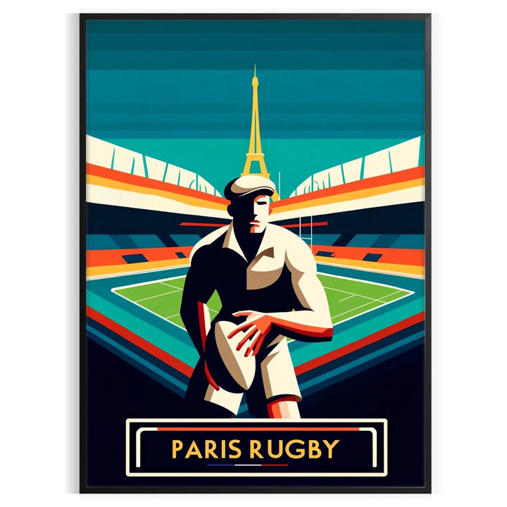 Paris Rugby Poster Travel Poster High Quality Frame Premium Print Home Decor Color