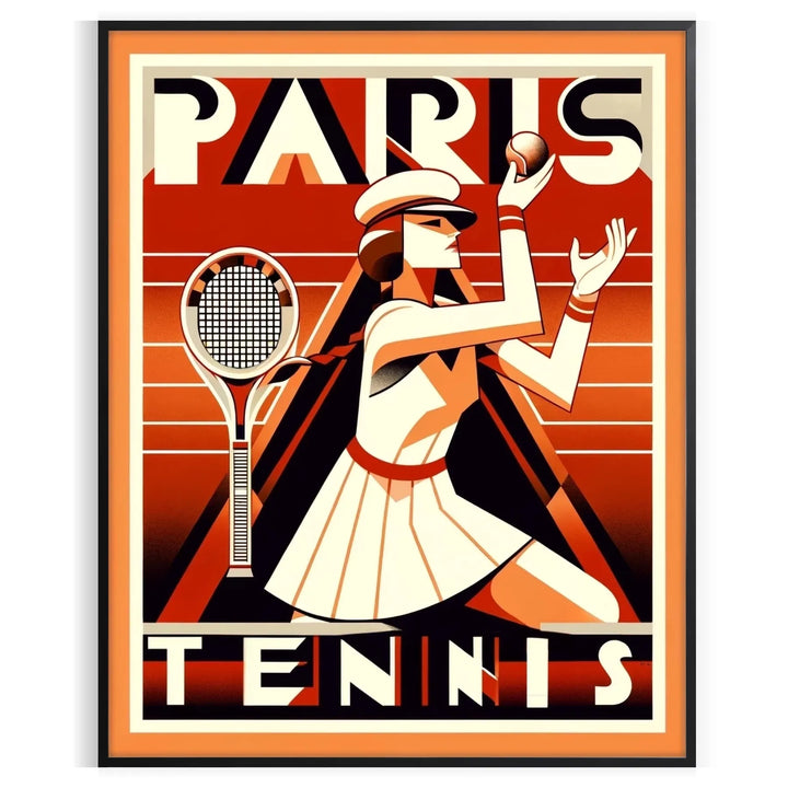 Paris Tennis 5 Poster Travel Poster High Quality Frame Premium Print Home Decor Color