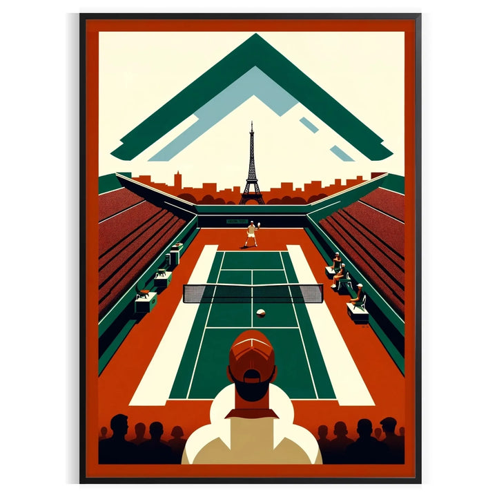 Paris Tennis 6 Poster Travel Poster High Quality Frame Premium Print Home Decor Color