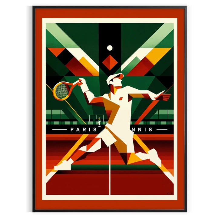 Paris Tennis 7 Poster Travel Poster High Quality Frame Premium Print Home Decor Color