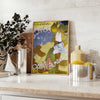 space Paris Almanac Vintage Poster stunning black blue captivating wall art piece perfect gift lovers enthusiasts room timeless elegance frame