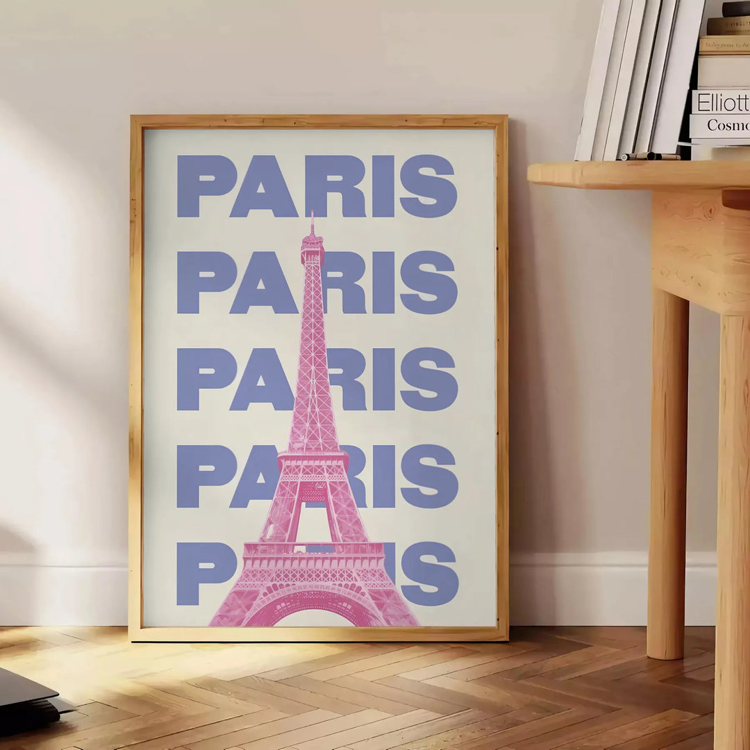 Paris Graphic Wall Art Travel Poster High Quality Frame Premium Print Home Decor Color