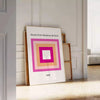 space Paris Museum Graphic Art poster black orange hues enthusiasts captivating wall unique gift sizes A4 cm A0 decor today