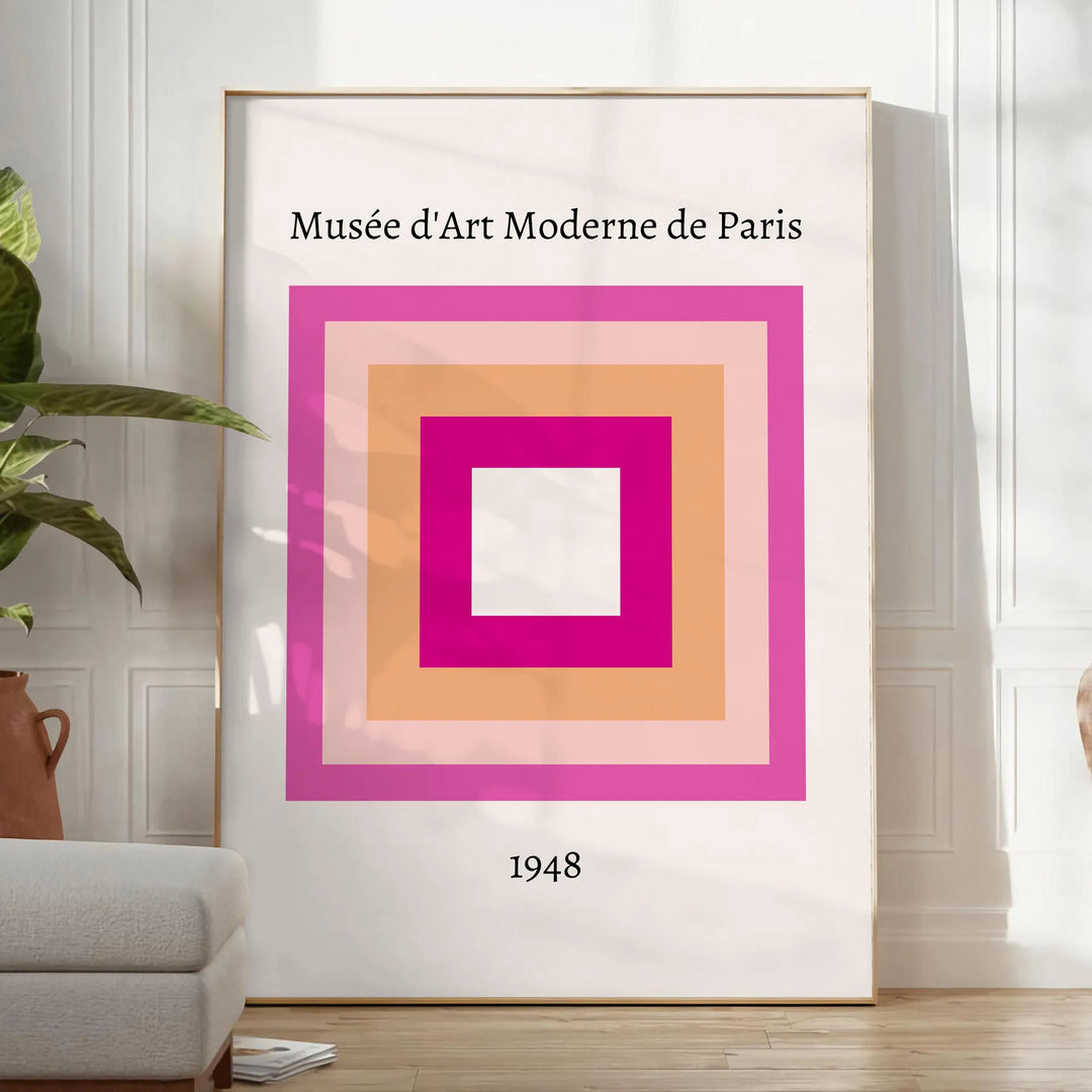 Paris Museum Graphic Art Travel Poster High Quality Frame Premium Print Home Decor Color