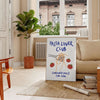 kitchen decor Pasta Lover Club poster charming blue white design wall art culinary enthusiast artwork ideal gift foodies standalone print style preferences