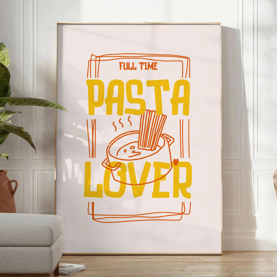 Pasta Lover Kitchen Print Travel Poster High Quality Frame Premium Print Home Decor Color