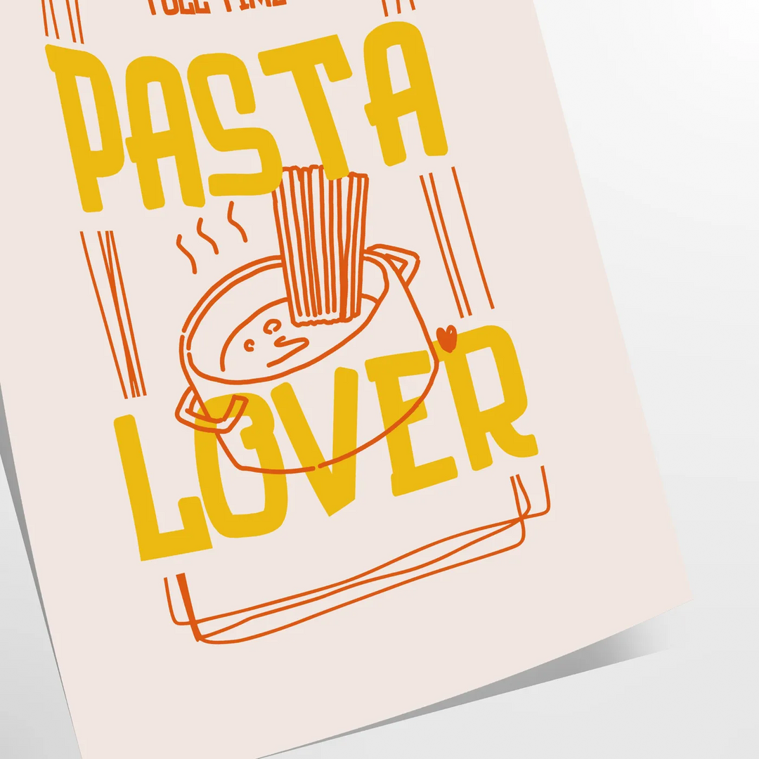 Pasta Lover Kitchen Print Travel Poster High Quality Frame Premium Print Home Decor Color