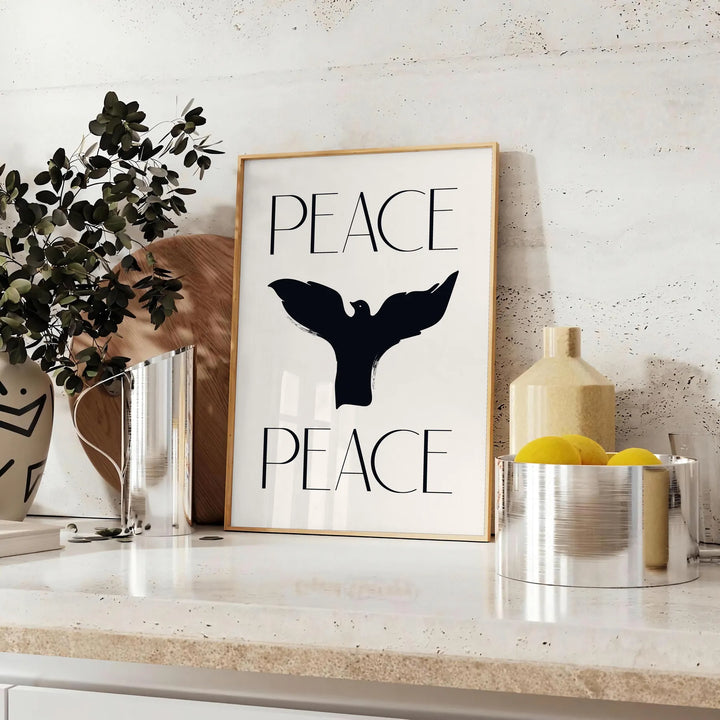 Peace Peace Motivation Art Travel Poster High Quality Frame Premium Print Home Decor Color