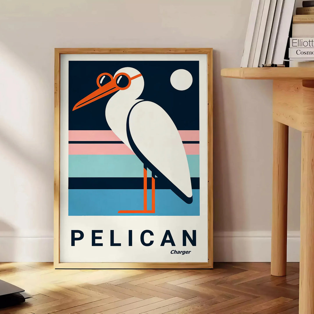 Pelican Print 1 Travel Poster High Quality Frame Premium Print Home Decor Color