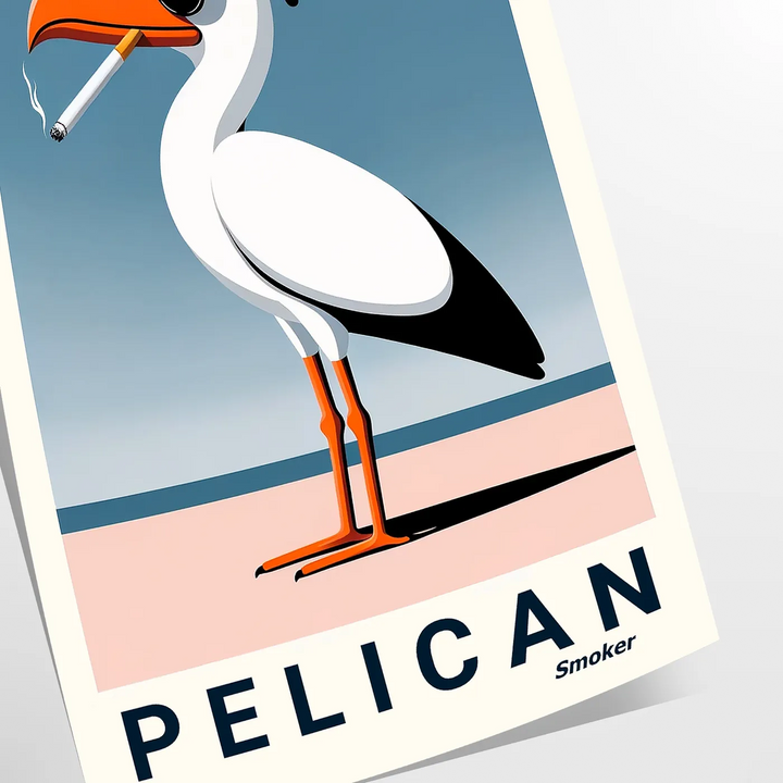 Pelican Print Travel Poster High Quality Frame Premium Print Home Decor Color