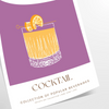 art affiche Cocktail Pénicilline gris orange cadeau parfait amateurs design unique formats A4 30×40 60×80 cm A0