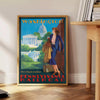 journey time captivating Pennsylvania Railroad White House travel poster elegant gray refreshing green hues striking artwork perfect wall art gift multiple sizes A4 cm A0