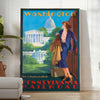 journey time captivating Pennsylvania Railroad White House travel poster elegant gray refreshing green hues striking artwork perfect wall art gift multiple sizes A4 cm A0