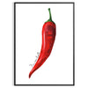 space vibrant Pepper 2 Kitchen poster bold green red hues wall art unique gift eye print flavor character decor sizes A4 cm A0