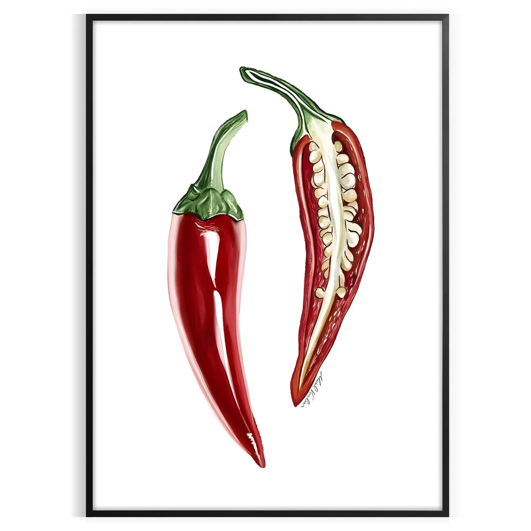 Pepper Kitchen Art Print Travel Poster High Quality Frame Premium Print Home Decor Color