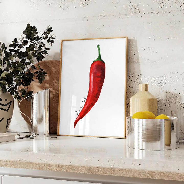 Pepper 2 Kitchen Print Travel Poster High Quality Frame Premium Print Home Decor Color