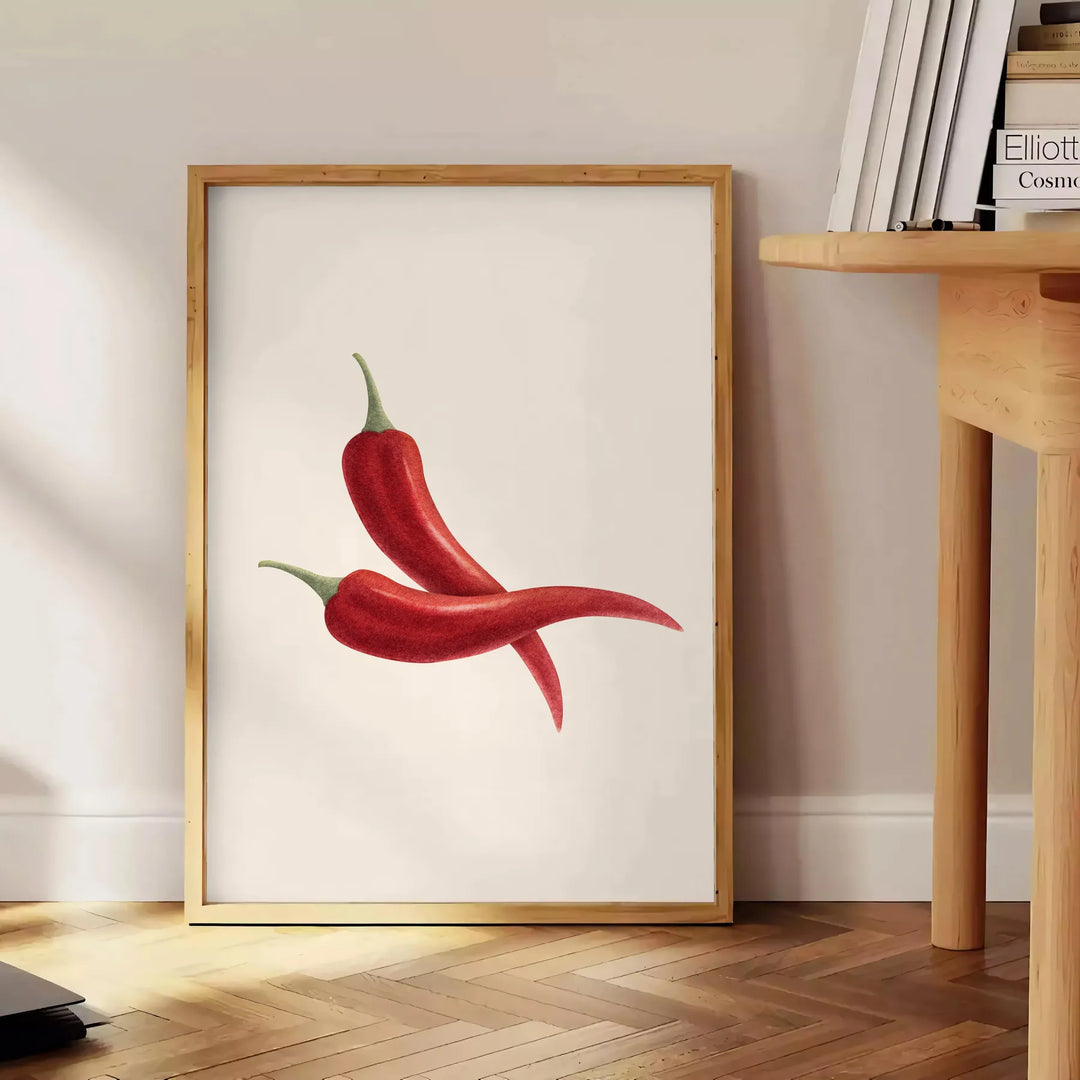 Pepper 3 Kitchen Print Travel Poster High Quality Frame Premium Print Home Decor Color