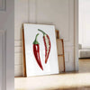 kitchen pepper poster vibrant greens earthy browns wall art culinary enthusiasts unique gift idea space eye print convenience