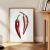 kitchen pepper poster vibrant greens earthy browns wall art culinary enthusiasts unique gift idea space eye print convenience