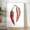 kitchen pepper poster vibrant greens earthy browns wall art culinary enthusiasts unique gift idea space eye print convenience