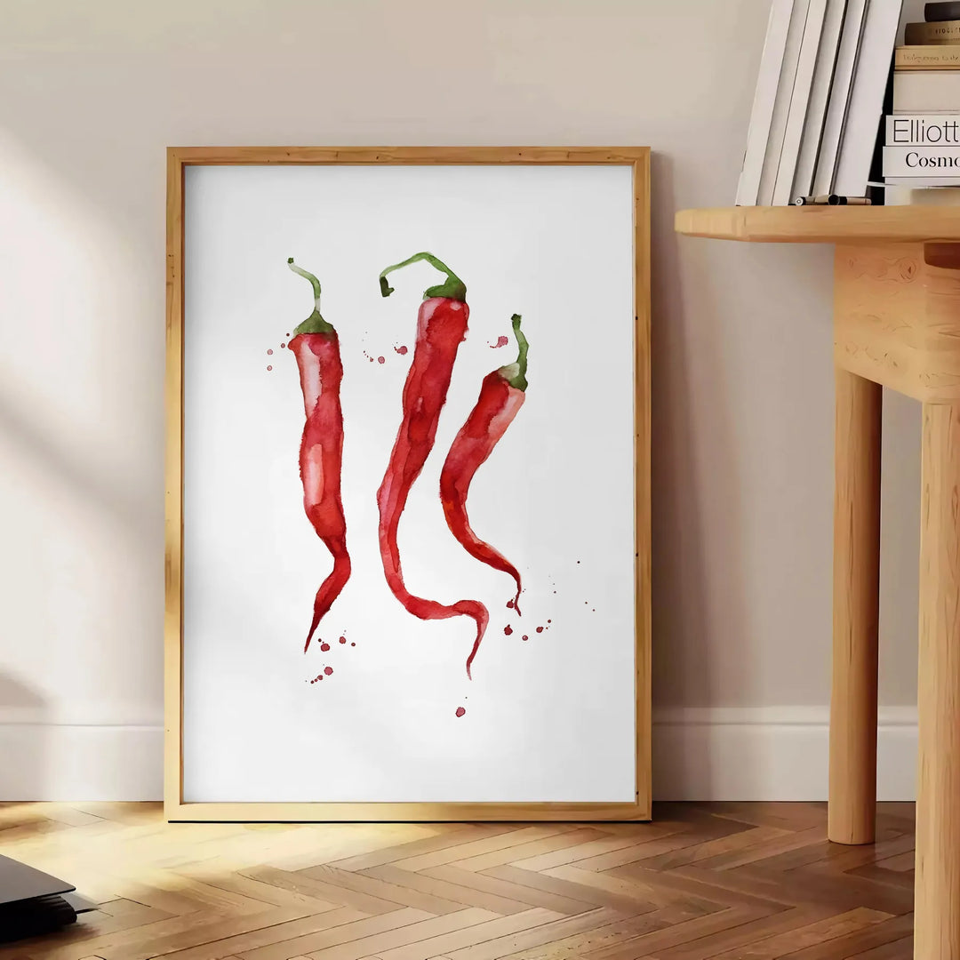 Pepper Kitchen Art Travel Poster High Quality Frame Premium Print Home Decor Color