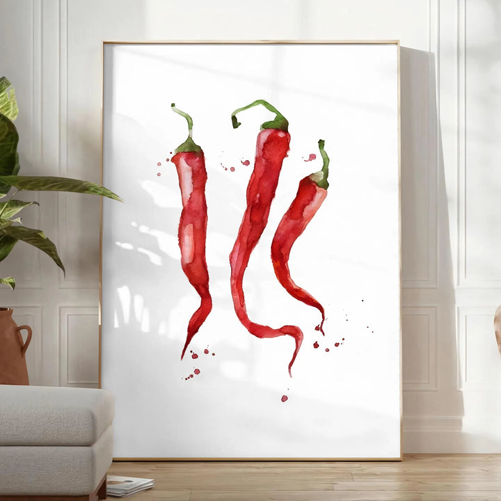 Pepper Kitchen Art Travel Poster High Quality Frame Premium Print Home Decor Color