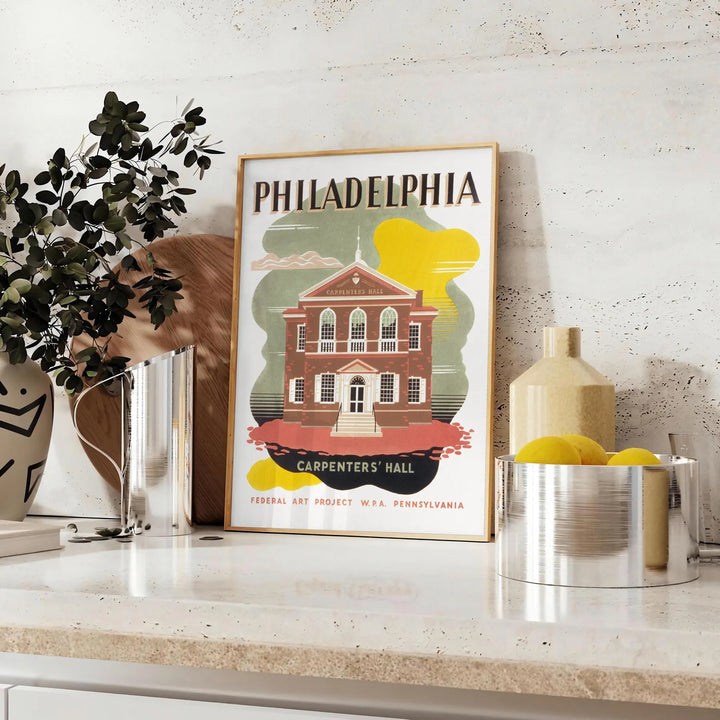 Philadelphia Travel Poster Poster Travel Poster High Quality Frame Premium Print Home Decor Color