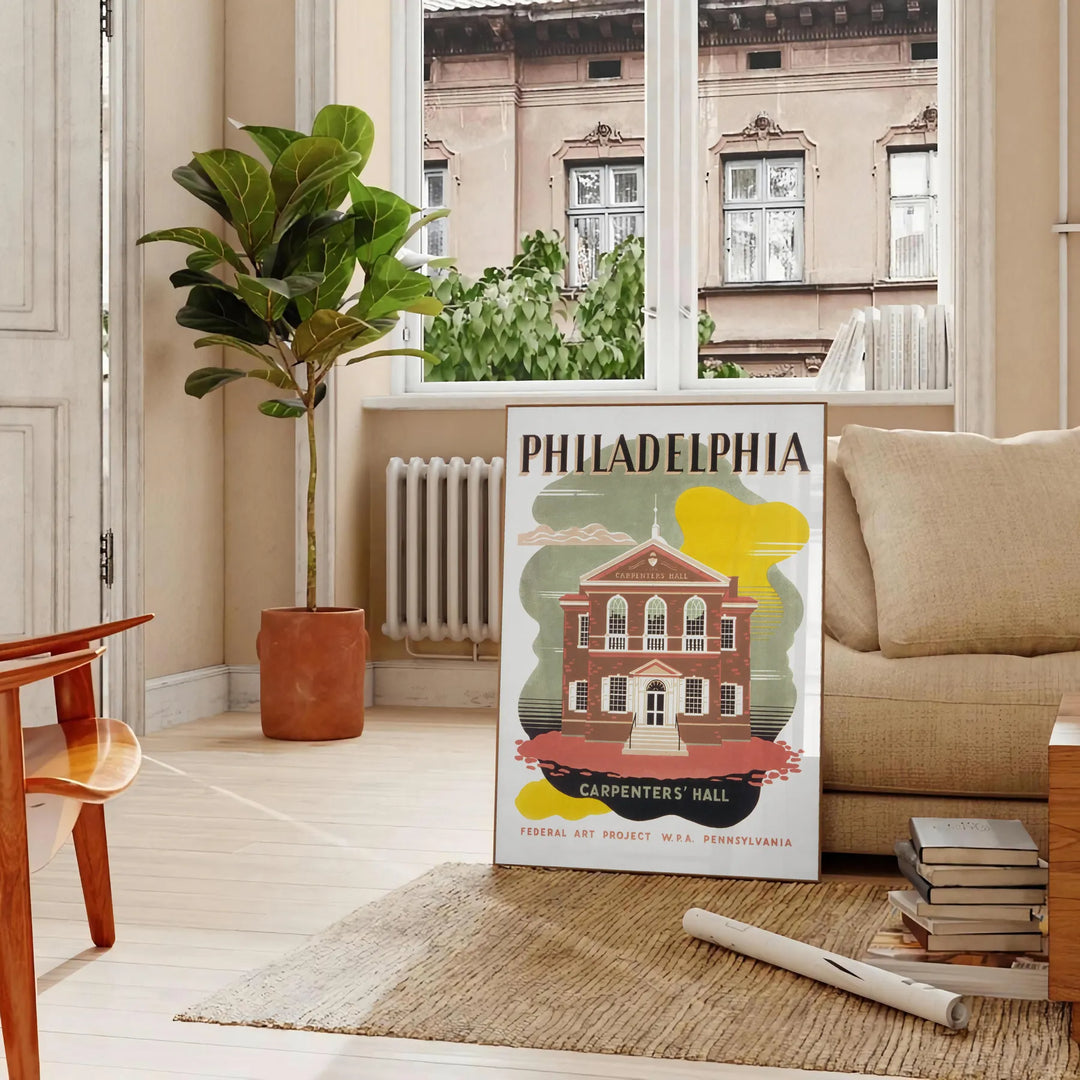 Philadelphia Travel Poster Poster Travel Poster High Quality Frame Premium Print Home Decor Color