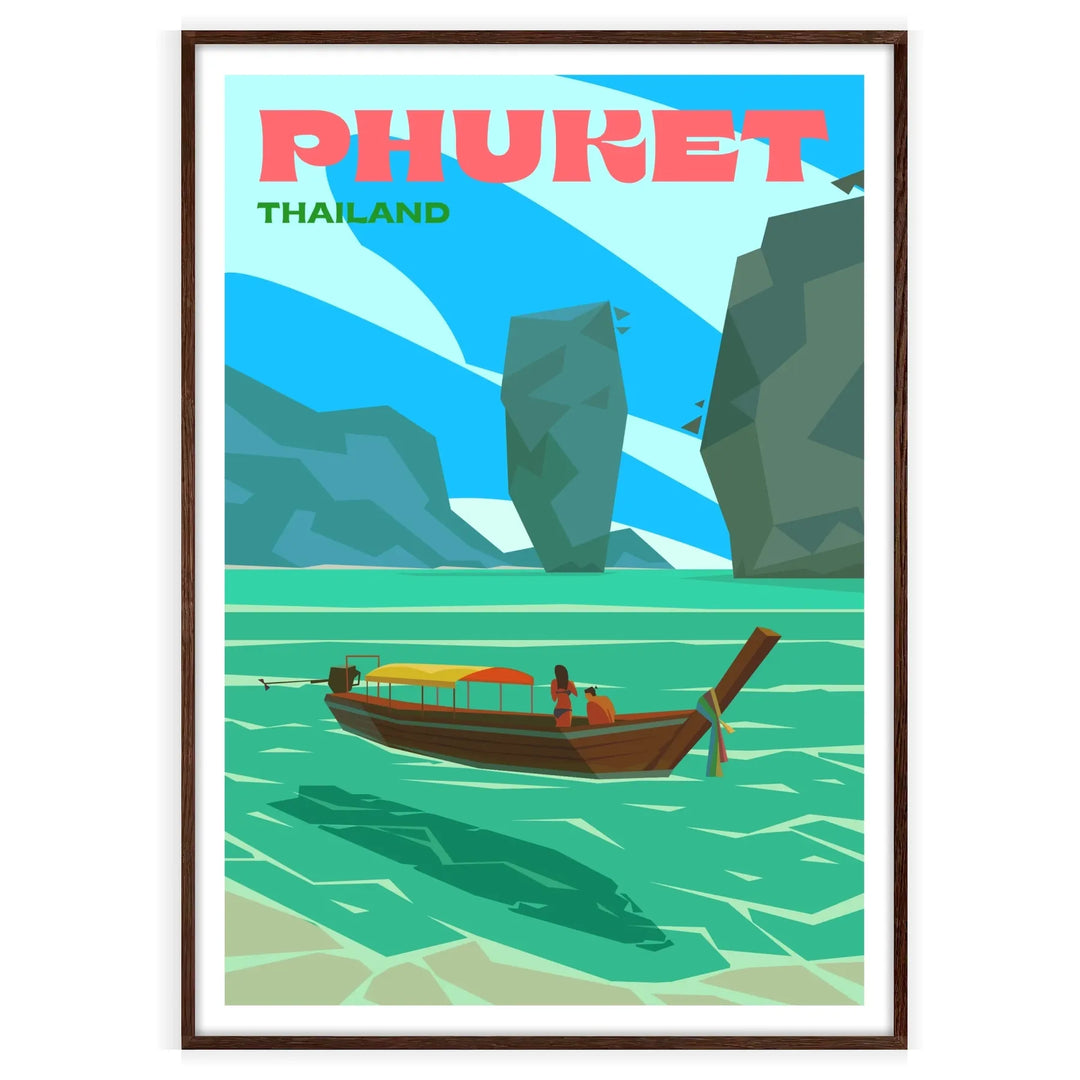 Affiche de voyage imprimée à Phuket