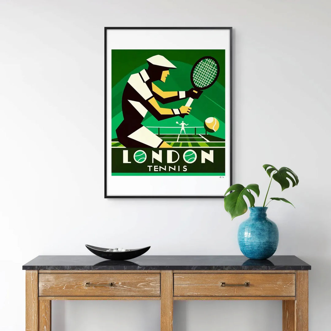 Tennis Poster London Print home deco premium print affiche locadina wall art home office vintage decoration