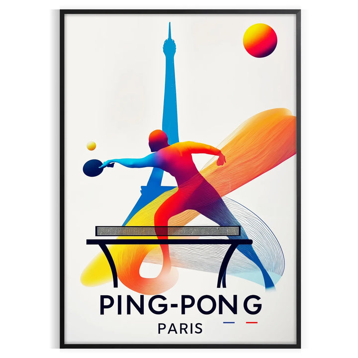 Ping Pong Paris Poster Travel Poster High Quality Frame Premium Print Home Decor Color