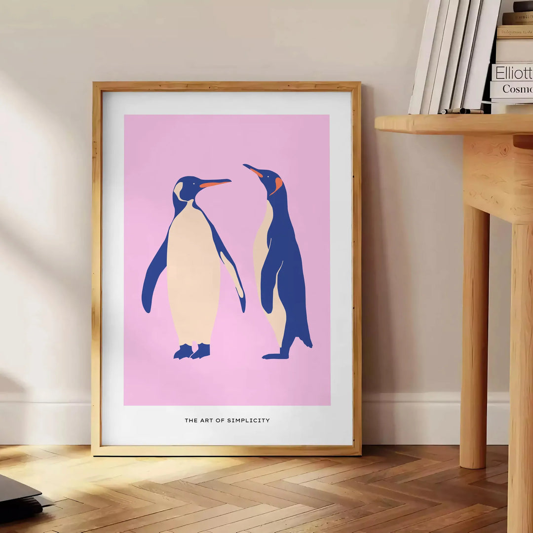 Pingouin Animal Wall Print Travel Poster High Quality Frame Premium Print Home Decor Color