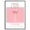 Affiche vibrante thème cocktail Pink Lady nuances éclatantes orange rose cadeau idéal amateurs mixologie intérieur préférences