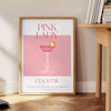 Affiche vibrante thème cocktail Pink Lady nuances éclatantes orange rose cadeau idéal amateurs mixologie intérieur préférences