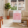 Affiche vibrante thème cocktail Pink Lady nuances éclatantes orange rose cadeau idéal amateurs mixologie intérieur préférences