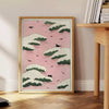enchanting Pink Sky poster famed Japanese artist Watanabe Seitei captivating blend brown green hues stunning wall art perfect gift space exquisite artwork frames standalone prints